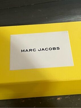 Marc Jacobs Bright Yellow Shoe Box with Black Logo Label